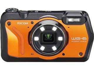 Ricoh WG-6 Webcam Orange Waterproof Camera 20MP Higher Resolution Images 3-Inch LCD Waterproof 20m