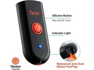 Tera Pro Wireless Barcode Scanner, Waterproof Shockproof Mini Pocket 2D Scanner, 3-in-1 Bluetooth