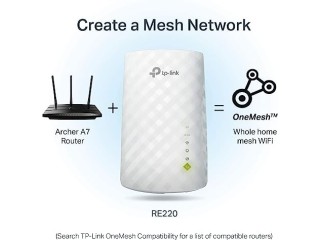 TP-Link AC750 WiFi Extender (RE220), Covers Up to 1200 Sq.ft and 20 Devices