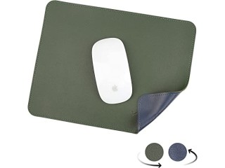 YXLILI Mouse Pad, Dual-Sided PU Leather Mouse Mat, Waterproof Ultra Smooth Mousepads