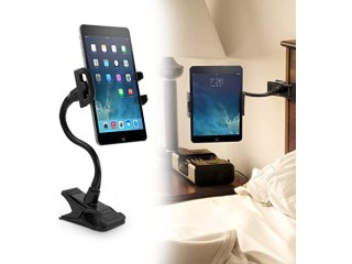 Macally Adjustable Gooseneck Tablet Holder & Phone Clip - Works with Phones & Tablets up to 8