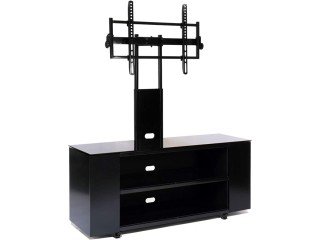 TransDeco TD987B TV Stand with Mount CD DVD Cabinet, 90", Black