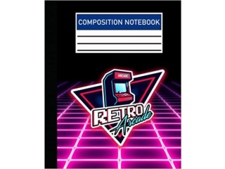 Video Game Arcade Composition Notebook (For Kids, Teens, Gamers, Adults): Wide Ruled
