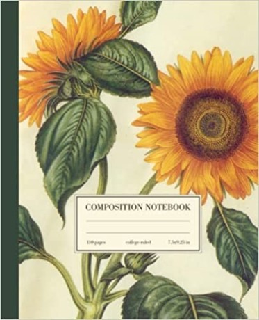 composition-notebook-college-ruled-sunflower-vintage-botanical-illustration-big-0