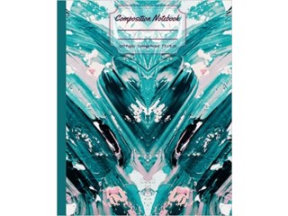 Composition Notebook: College Ruled Cute Aesthetic Journal With An Abstract Pink