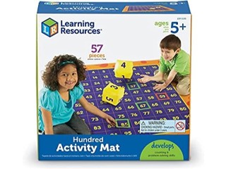Learning Resources Hundred Activity Mat - 57 Pieces, Ages 5+