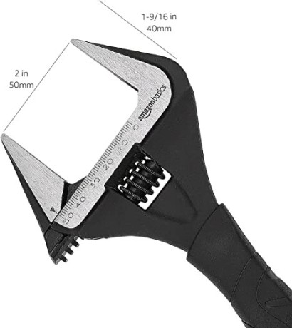 amazon-basics-10-inch-250mm-plumbing-adjustable-wrench-with-soft-grip-wide-mouth-big-0