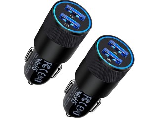 Fast Car Charger, 2Pack 3.4A Fast Charging Car Adapter Dual Port Cigarette Lighter USB Charger