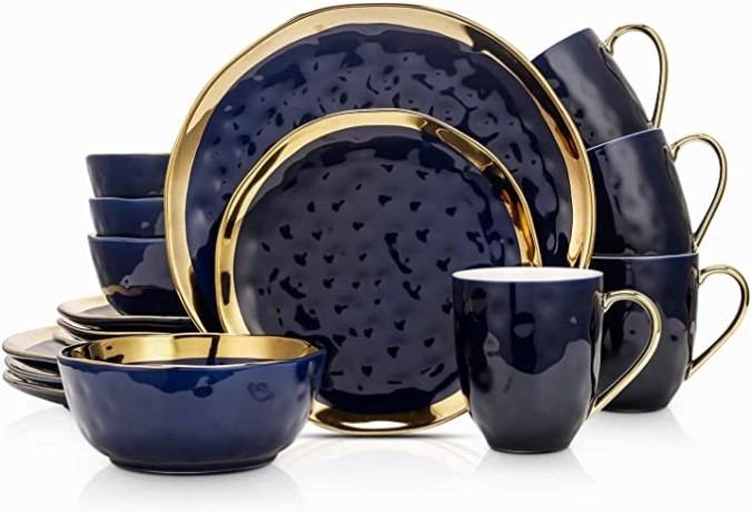 stone-lain-porcelain-16-piece-dinnerware-set-service-for-4-blue-and-golden-rim-dark-blue-big-0