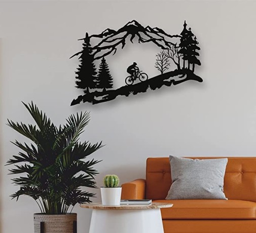 metal-biker-wall-art-mountain-tree-and-cyclist-themed-wall-art-metal-wall-decor-bicycle-lover-gift-big-1