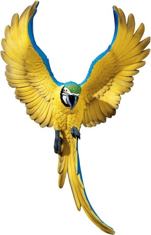 design-toscano-flapping-macaw-bird-tropical-decor-wall-sculpture-16-inch-polyresin-full-color-big-0