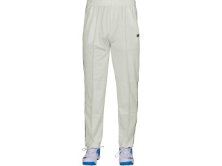 DSC Passion Polyester Cricket Pant, Large, White/Navy