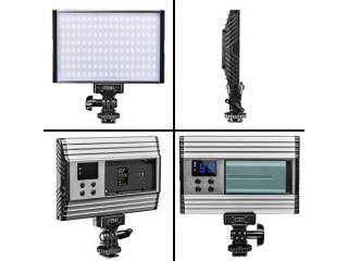 Walimex pro Dimmable On-Camera LED Video Light & Photo Light + Battery Slots I 3,200-5,600 K