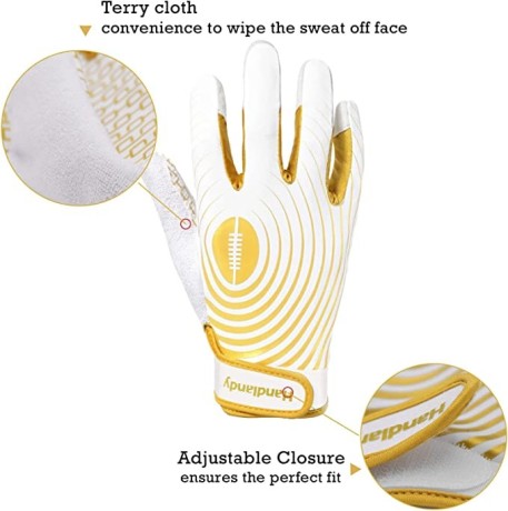 handlandy-youth-football-gloves-sticky-wide-receiver-gloves-for-kids-adult-white-and-gold-stretch-fit-football-gloves-big-4