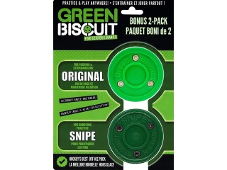 Combo Green Biscuit Passing+Shooting Training Pucks (Combo Pack-2)