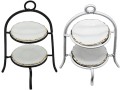 wrea-mini-house-miniature-cake-rack-tableware-model-two-layers-metal-frame-small-1