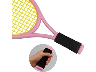Kids Tennis Racket,17 Inch Plastic Tennis Racket with 2 Soft Balls