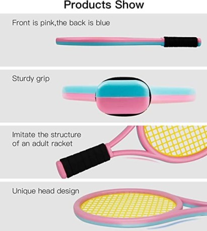 kids-tennis-racket17-inch-plastic-tennis-racket-with-2-soft-balls-big-2