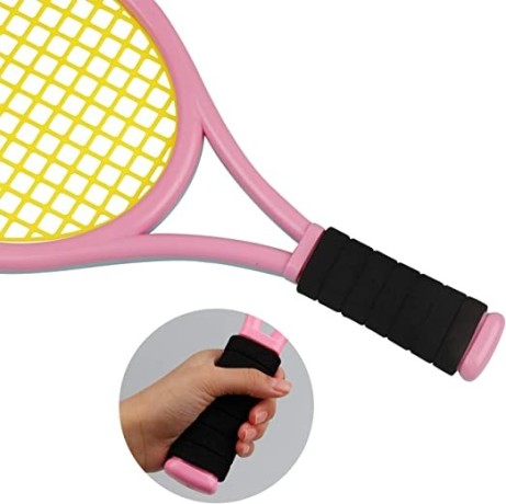 kids-tennis-racket17-inch-plastic-tennis-racket-with-2-soft-balls-big-0