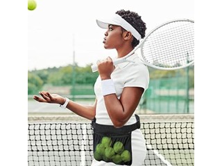 5 Pcs Waist Tennis Ball Pouch - Adjustable Waist Pickleball Bag Holds 6-8 Balls