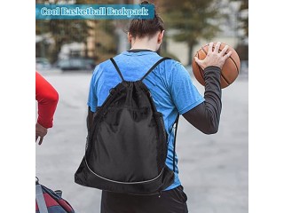 Vickes Mesh Drawstring Backpack, Gym Drawstring Bags Cool Basketball Soccer Backpack