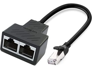 RJ45 Ethernet Cable Splitter Network Adapter
