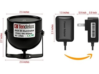 Tendelux AI4 IR Illuminator for Security Camera - 90 Wide Angle