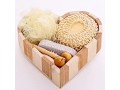 suniney-heart-shaped-wooden-tray-bath-set-for-shower-supplies-small-1