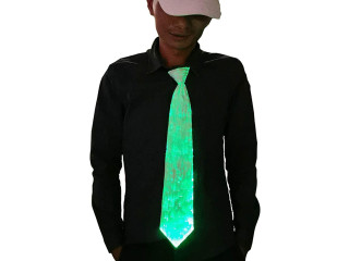 Light Up Tie 7 Colors LED Novelty Necktie Bowite, Luminous Party Ties Christmas Costume Accessory