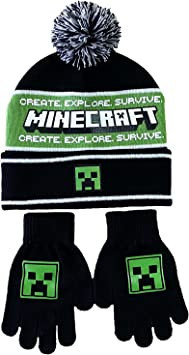 minecraft-logo-creeper-face-boys-beanie-gloves-set-big-0