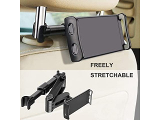 Car Headrest Tablet Mount, Timewall Backseat Seat Universal Tablet Cell Phone Holder 360 Swivel Rotating Adjustable Stretchable for iPad iPhone,