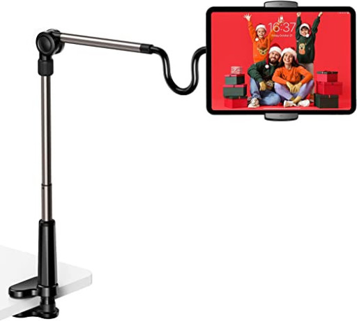 foxola-phone-holder-for-bedgooseneck-cell-phone-standflexible-lazy-bracket-phone-holder-for-desk-with-360adjustable-clamp-with-bluetooth-big-0