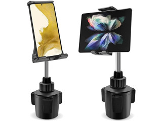 LeQuiven Cup Holder Phone Mount Tablet Holder, Car Cradle Stand for iPad Mini/Samsung S22 Ultra/S22/S21/S20/Galaxy