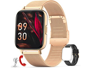 Smart Watch for Women Men(Call Receive/Dial),Fitness Tracker Waterproof Smartwatch for Android iOS