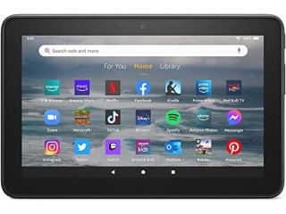 Amazon Fire 7 tablet, 7 display, 16 GB, 10 hours battery life, light and portable for entertainment at home or on-the-go, (2022 release), Black