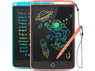 2 Pack Magnetic LCD Writing Tablet, TECJOE Colorful Doodle Board Electronic Writing Drawing Board