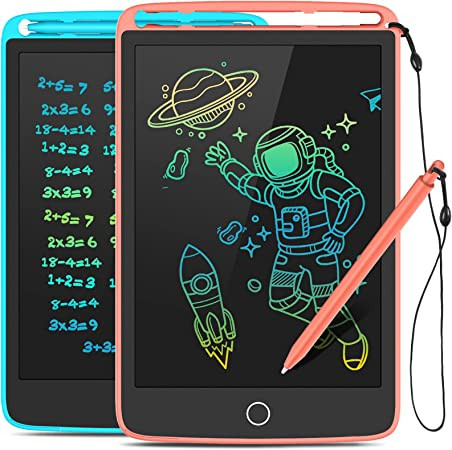 2-pack-magnetic-lcd-writing-tablet-tecjoe-colorful-doodle-board-electronic-writing-drawing-board-big-0