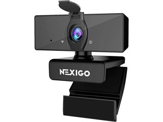 NexiGo 1080P Business Webcam with Software, Dual Microphone & Privacy Cover, NexiGo N660 USB FHD Web Computer Camera, Plug and Play,