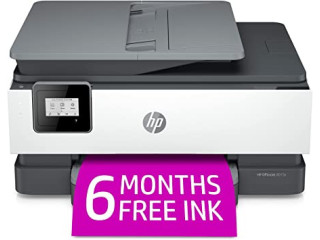 HP OfficeJet 8015e All-in-One Wireless Color Printer for Home Office, with Bonus 6 Months
