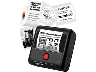 Portable Label Maker Machine with Tape 1Roll - 3" Bluetooth Thermal Label Printer for Labeling Products