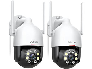 2K Outdoor Security Camera with 360 Pan-Tilt Motion Tracking, DEKCO Home