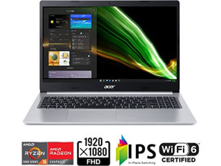 Acer Aspire 5, 15.6" FHD IPS, AMD Ryzen R5-5500U, 8GB DDR4, 256GB SSD, Win 11, Silver Laptop, A515-45-R74Z