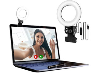 EEIEER Video Conference Lighting Kit, Conference light, zoom lighting, LED Ring Light Clip On for Computers,