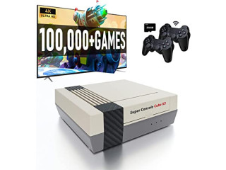 Retro Game Console Super Console Cube X3,100,000+Classic Video Games, 60+Emulators, Three Systems in One,S905X3 Chip,Support 4K HD Output,2