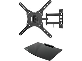 VIVO 23 to 55 inch Screen TV Wall Mount with Adjustable Tilt and Entertainment Shelf,