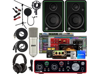 Focusrite Scarlett 2i2 2x2 USB Audio Interface Full Studio Bundle with Creative Music