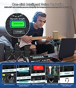 audio-mixer-podcast-equipment-microphone-bundle-tenlamp-g3pro-live-sound-card-with-audio-interface-big-2