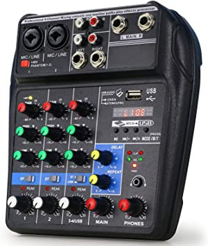 ultra-low-noise-4-channels-audio-mixer-sound-mixing-console-line-mixer-with-built-in-48v-phantom-big-0