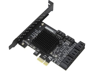 Richer-R SATA PCIE Card,PCI-E to SATA3.0 Expansion Card 8-Ports Adapter Riser Card Desktop Computer