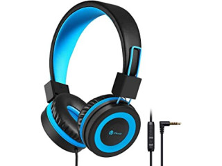 IClever HS14 Kids Headphones with MIC, Headphones for Kids with 94dB Volume Limited for Boys Girls, Adjustable
